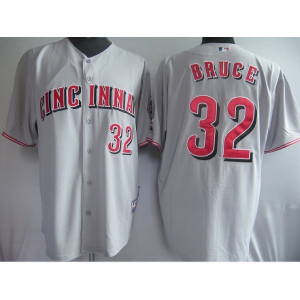 Reds #32 Jay Bruce Grey Cool Base Stitched Jersey