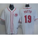 Reds #19 Joey Votto White New Cool Base Stitched Jersey