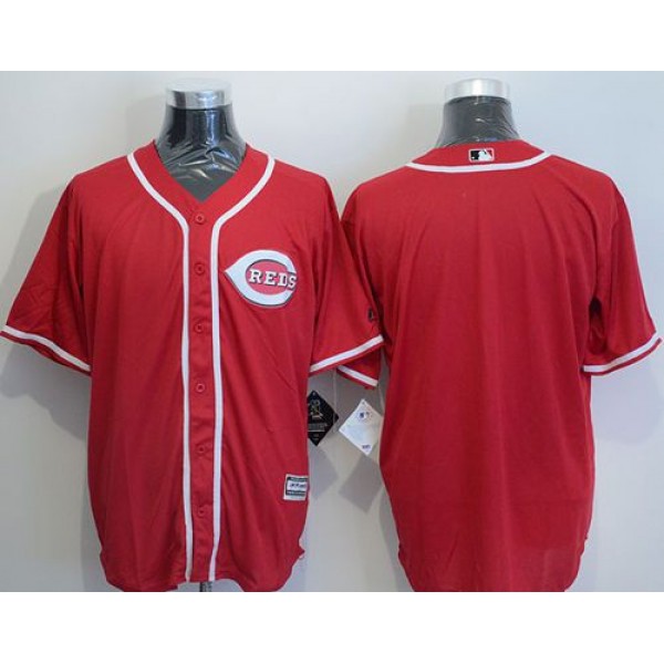 Reds Blank Red New Cool Base Stitched Jersey