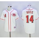 Reds #14 Pete Rose White Cool Base Stitched Jersey