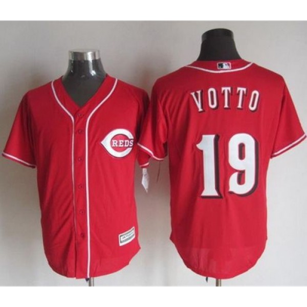 Reds #19 Joey Votto Red New Cool Base Stitched Jersey