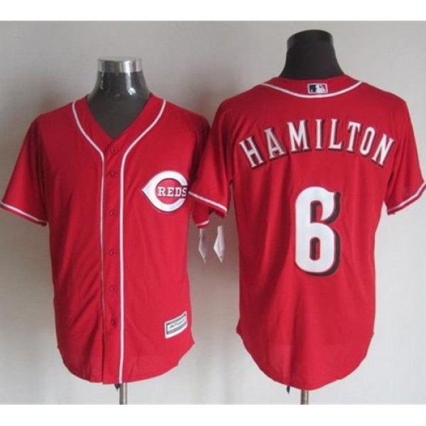 Reds #6 Billy Hamilton Red New Cool Base Stitched Jersey