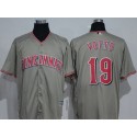 Reds #19 Joey Votto Grey New Cool Base Stitched Jersey