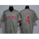 Reds #4 Brandon Phillips Grey New Cool Base Stitched Jersey