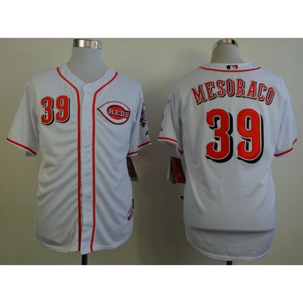 Reds #39 Devin Mesoraco White Cool Base Stitched Jersey