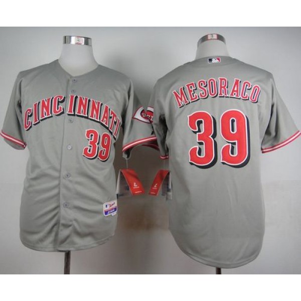 Reds #39 Devin Mesoraco Grey Cool Base Stitched Jersey