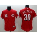 Reds #30 Ken Griffey Red Flexbase Authentic Collection Stitched Jersey