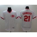 Reds #21 Reggie Sanders White Flexbase Authentic Collection Cooperstown Stitched Jersey