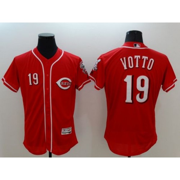 Reds #19 Joey Votto Red Flexbase Authentic Collection Stitched Jersey