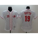 Reds #19 Joey Votto White Flexbase Authentic Collection Stitched Jersey