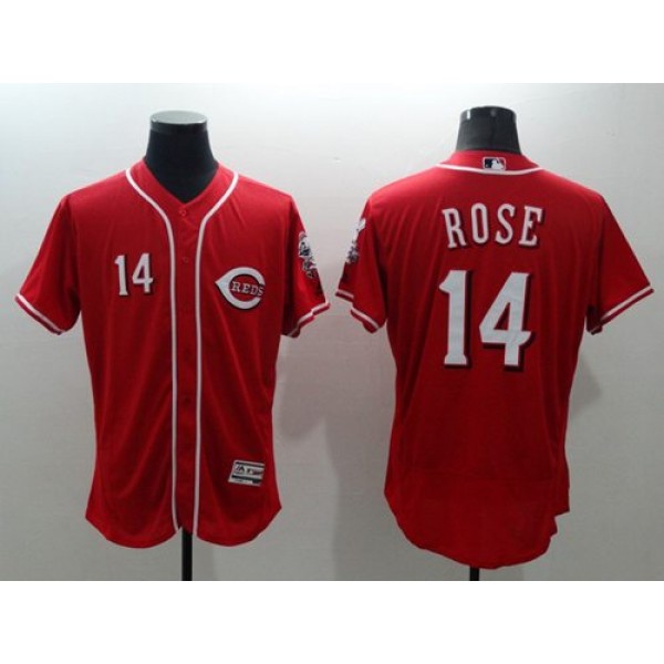 Reds #14 Pete Rose Red Flexbase Authentic Collection Stitched Jersey