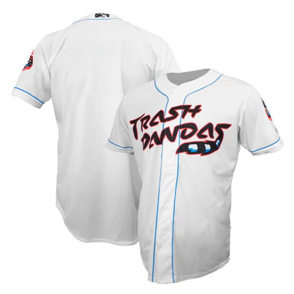 Rocket City Trash Pandas Blank White Cool Base Stitched Jersey