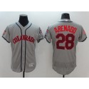 Rockies #28 Nolan Arenado Grey Fashion Stars Stripes Flexbase Authentic Stitched Jersey