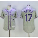 Rockies #17 Todd Helton Grey Flexbase Authentic Collection Stitched Jersey
