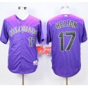 Rockies #17 Todd Helton Purple Cool Base Stitched Jersey