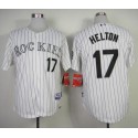 Rockies #17 Todd Helton White Strip Cool Base Stitched Jersey