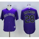 Rockies #28 Nolan Arenado Purple New Cool Base Stitched Jersey