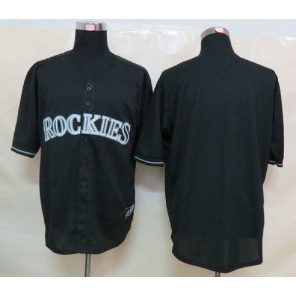 Rockies Blank Black Fashion Stitched Jersey