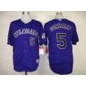 Rockies #5 Carlos Gonzalez Purple Cool Base Stitched Jersey