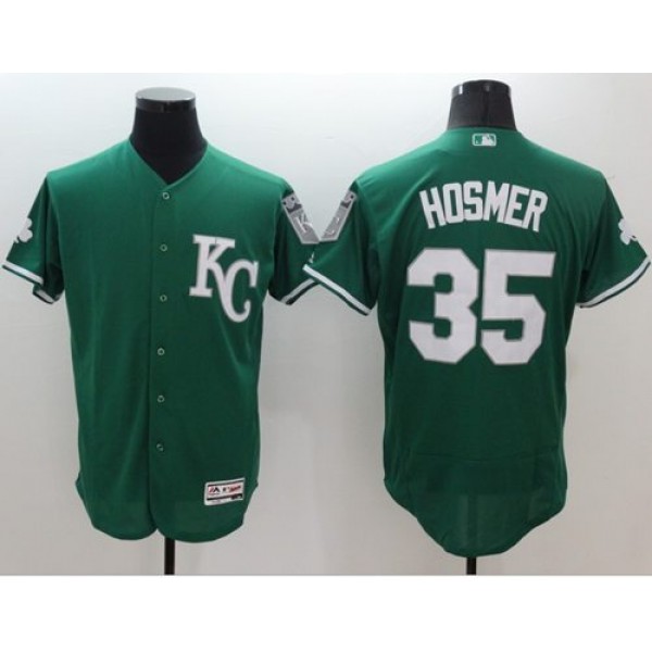 Royals #35 Eric Hosmer Green Celtic Flexbase Authentic Collection Stitched Jersey