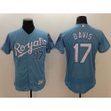 Royals #17 Wade Davis Light Blue Flexbase Authentic Collection Stitched Jersey