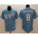 Royals #8 Mike Moustakas Light Blue Flexbase Authentic Collection Stitched Jersey
