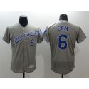 Royals #6 Lorenzo Cain Grey Flexbase Authentic Collection Stitched Jersey