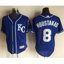 Royals #8 Mike Moustakas Royal Blue Flexbase Authentic Collection Stitched Jersey
