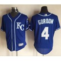 Royals #4 Alex Gordon Royal Blue Flexbase Authentic Collection Stitched Jersey