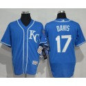 Royals #17 Wade Davis Royal Blue Flexbase Authentic Collection Stitched Jersey