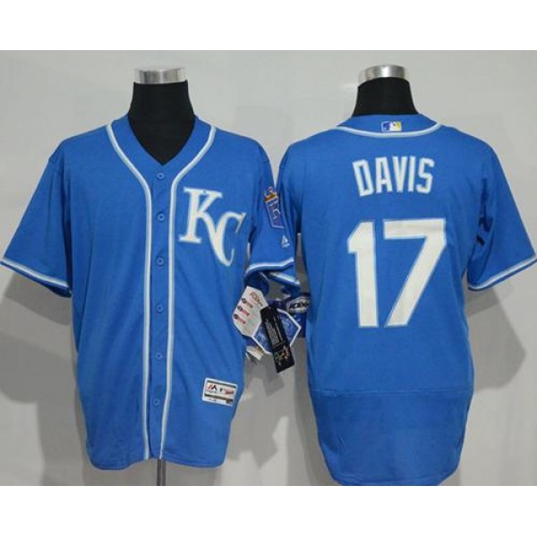 Royals #17 Wade Davis Royal Blue Flexbase Authentic Collection Stitched Jersey