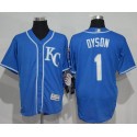 Royals #1 Jarrod Dyson Royal Blue Flexbase Authentic Collection Stitched Jersey