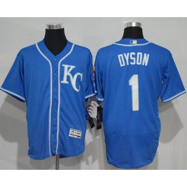 Royals #1 Jarrod Dyson Royal Blue Flexbase Authentic Collection Stitched Jersey