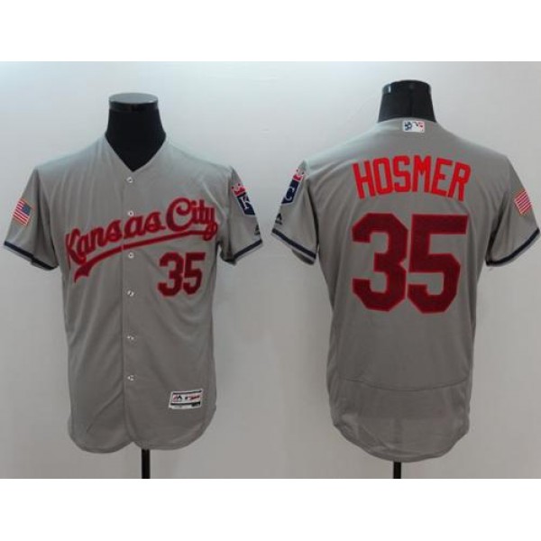 Royals #35 Eric Hosmer Grey Fashion Stars Stripes Flexbase Authentic Stitched Jersey
