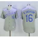 Royals #16 Bo Jackson Grey Flexbase Authentic Collection Stitched Jersey