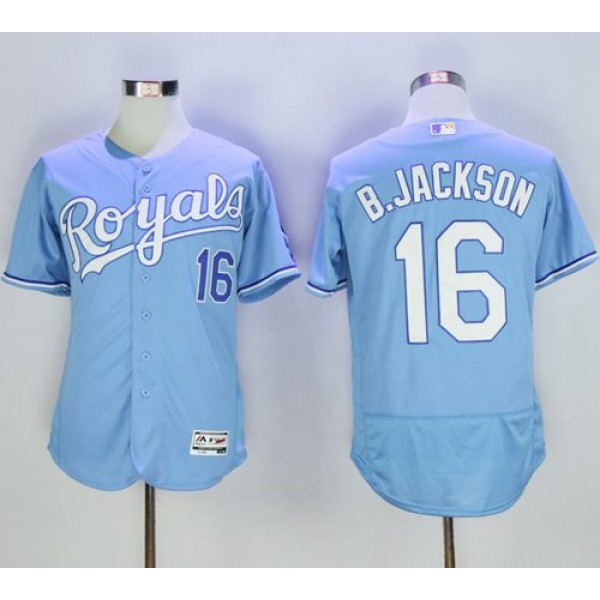 Royals #16 Bo Jackson Light Blue Flexbase Authentic Collection Stitched Jersey