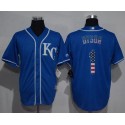 Royals #1 Jarrod Dyson Blue USA Flag Fashion Stitched Jersey