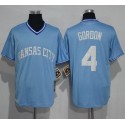 Royals #4 Alex Gordon Light Blue Cooperstown Stitched Jersey