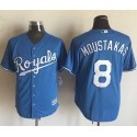 Royals #8 Mike Moustakas Light Blue Alternate 1 New Cool Base Stitched Jersey