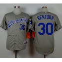 Royals #30 Yordano Ventura Grey Road Cool Base Stitched Jersey