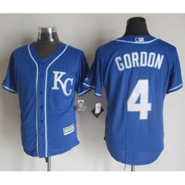 Royals #4 Alex Gordon Blue Alternate 2 New Cool Base Stitched Jersey