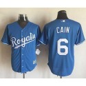Royals #6 Lorenzo Cain Light Blue Alternate 1 New Cool Base Stitched Jersey