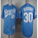 Royals #30 Yordano Ventura Light Blue 1985 Turn Back The Clock Stitched Jersey