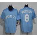 Royals #8 Mike Moustakas Light Blue Cooperstown Stitched Jersey