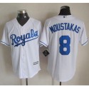 Royals #8 Mike Moustakas White New Cool Base Stitched Jersey