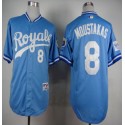 Royals #8 Mike Moustakas Light Blue 1985 Turn Back The Clock Stitched Jersey