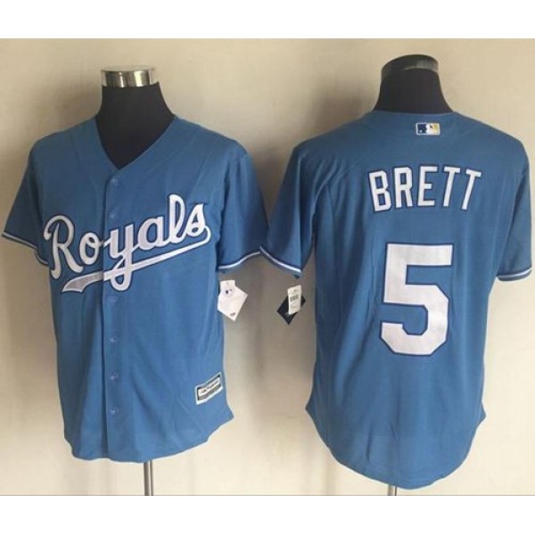 Royals #5 George Brett Light Blue New Cool Base Alternate 1 Stitched Jersey