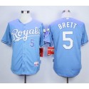 Royals #5 George Brett Light Blue Alternate Cool Base Stitched Jersey
