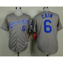 Royals #6 Lorenzo Cain Grey Cool Base Stitched Jersey