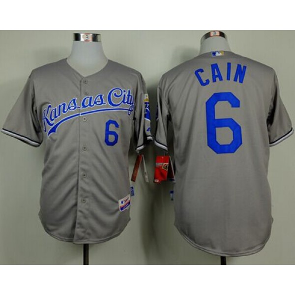 Royals #6 Lorenzo Cain Grey Cool Base Stitched Jersey
